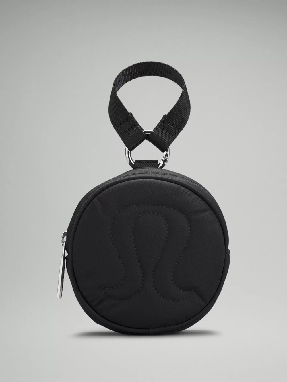 lululemon athletica Black Round Clip-On Pouch